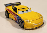 Disney Pixar Cars #24 Jeff Gorvette World Grand Prix Yellow Die Cast Toy Race Car Vehicle V2814