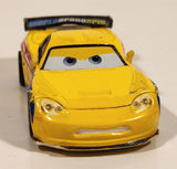 Disney Pixar Cars #24 Jeff Gorvette World Grand Prix Yellow Die Cast Toy Race Car Vehicle V2814