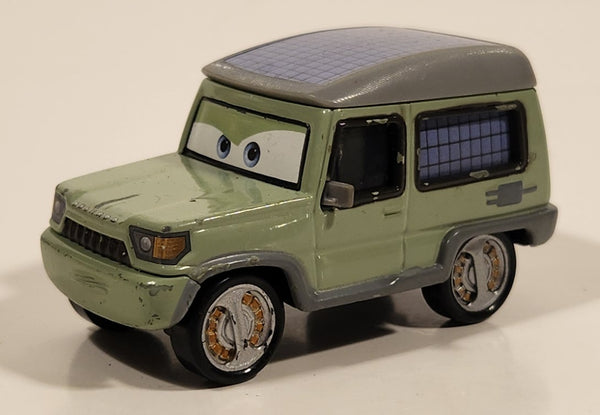 Disney Pixar Cars Miles Axlerod Moss Green Die Cast Toy Car Vehicle V2812