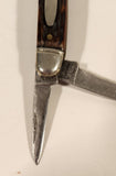 Vintage Imperial Stainless USA Two Blade Brown Textured Handle Folding Pocket Knife