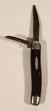 Vintage Monarch Japan #2205 Two Blade Brown Textured Handle Folding Pocket Knife