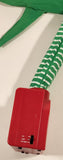 Wacky Waving Inflatable Tube Guy Green White Striped Red Plastic Base Toy