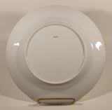 Vintage Japan Yellow Pink Trimmed Roses 10 1/4" Gold Rimmed Dinner Plate