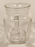 Vintage 1950s Federal Glass Star Base Pattern Water Pitcher Jug 5 1/2" Tall