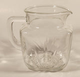 Vintage 1950s Federal Glass Star Base Pattern Water Pitcher Jug 5 1/2" Tall