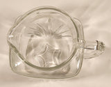 Vintage 1950s Federal Glass Star Base Pattern Water Pitcher Jug 5 1/2" Tall