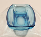 Vintage Hazel Atlas Capri Blue Banana Split Celery Relish Candy Narrow Serving Uranium Glass Dish