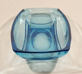 Vintage Hazel Atlas Capri Blue Banana Split Celery Relish Candy Narrow Serving Uranium Glass Dish