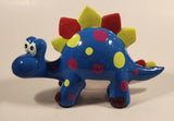Blue Red Yellow Stegosaurus Dinosaur 9 1/2" Ceramic Coin Bank