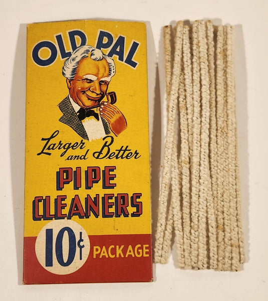 Antique Old Pal Larger and Better Pipe Cleaners 10 Cent Package with Original Pipe Cleaners Still Inside