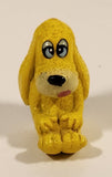 Vintage Nobel Hall Stuffed Animal Toy Shelf Yellow Dog 1 3/8" Resin Fridge Magnet