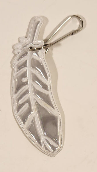 ICBC White Bird Feather Plastic Keychain
