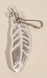 ICBC White Bird Feather Plastic Keychain