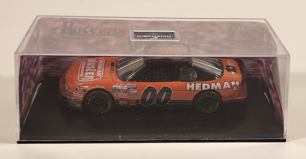 Dimension 4 Race Image Collectables NASCAR #00 Husler Hedman Hedders Orange 1:43 Scale Die Cast Toy Race Car Vehicle in Display Case