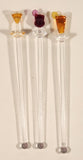 Amscan Cocktail Drink Stirrers Clear Plastic with Detailed Drinks Set of 3