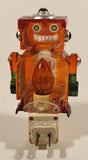 2008 UND Lab Inc. Glitter Robot Orange Red Plastic Night Light