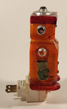 2008 UND Lab Inc. Glitter Robot Orange Red Plastic Night Light