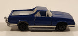 Vintage Majorette No. 296 El Camino SS Dark Blue 1/59 Scale Die Cast Toy Car Vehicle with Opening Doors