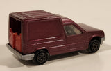 Vintage Majorette No. 233 Renault Express Painted Burgundy Purple 1: 53 Scale Die Cast Toy Car Vehicle with Opening Rear Doors