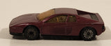 Matchbox Ferrari Testarossa Painted Burgundy Purple Die Cast Toy Car Vehicle