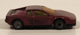 Matchbox Ferrari Testarossa Painted Burgundy Purple Die Cast Toy Car Vehicle