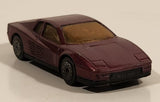 Matchbox Ferrari Testarossa Painted Burgundy Purple Die Cast Toy Car Vehicle