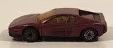 Matchbox Ferrari Testarossa Painted Burgundy Purple Die Cast Toy Car Vehicle