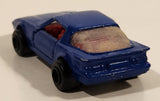 Majorette No. 257 Mazda RX7 1/56 Scale Painted Dark Blue Die Cast Toy Car Vehicle with Opening Doors