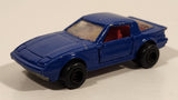 Majorette No. 257 Mazda RX7 1/56 Scale Painted Dark Blue Die Cast Toy Car Vehicle with Opening Doors