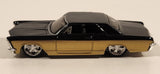 2005 Maisto G Ridez 1965 Buick Riviera Gold and Black Die Cast Toy Car Vehicle with Rubber Wheels