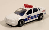 2001 Matchbox Police Chevrolet Impala Police Westworth Village White Die Cast Toy Car Vehicle