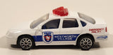 2001 Matchbox Police Chevrolet Impala Police Westworth Village White Die Cast Toy Car Vehicle