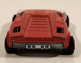 Vintage Majorette No. 237 Lamborghini Countach #78 Racing Team Red White Black Checkered 1/56 Scale Die Cast Toy Car Vehicle
