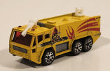 2001 Matchbox Fire Drenchers Airport Fire Tanker Truck Yellow Die Cast Toy Car Emergency Vehicle
