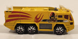 2001 Matchbox Fire Drenchers Airport Fire Tanker Truck Yellow Die Cast Toy Car Emergency Vehicle