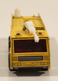 2001 Matchbox Fire Drenchers Airport Fire Tanker Truck Yellow Die Cast Toy Car Emergency Vehicle