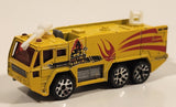 2001 Matchbox Fire Drenchers Airport Fire Tanker Truck Yellow Die Cast Toy Car Emergency Vehicle