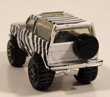 1996 Matchbox Off Road Ford Bronco II Zebra Black and White Striped Die Cast Toy Car Vehicle