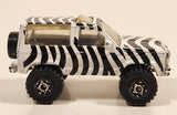 1996 Matchbox Off Road Ford Bronco II Zebra Black and White Striped Die Cast Toy Car Vehicle