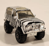 1996 Matchbox Off Road Ford Bronco II Zebra Black and White Striped Die Cast Toy Car Vehicle