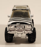1996 Matchbox Off Road Ford Bronco II Zebra Black and White Striped Die Cast Toy Car Vehicle