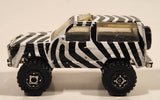 1996 Matchbox Off Road Ford Bronco II Zebra Black and White Striped Die Cast Toy Car Vehicle