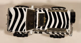 1996 Matchbox Off Road Ford Bronco II Zebra Black and White Striped Die Cast Toy Car Vehicle