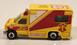 1998 Matchbox To The Rescue 1996 Ford Ambulance Yellow Die Cast Toy Car Vehicle