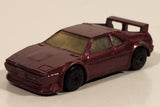 Matchbox BMW M1 Painted Burgundy Red Die Cast Toy Car Vehicle