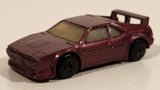 Matchbox BMW M1 Painted Burgundy Red Die Cast Toy Car Vehicle