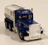 1999 Matchbox Airways Peterbilt Tanker Truck Blue Die Cast Toy Car Airport Fuel Transport Vehicle