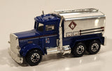 1999 Matchbox Airways Peterbilt Tanker Truck Blue Die Cast Toy Car Airport Fuel Transport Vehicle