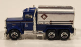 1999 Matchbox Airways Peterbilt Tanker Truck Blue Die Cast Toy Car Airport Fuel Transport Vehicle