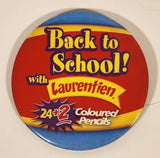 Rare Back to School! with Laurentien 24+2 Coloured Pencils 3" Button Pin